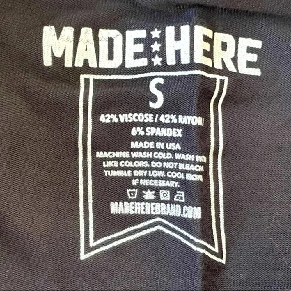 MADE HERE All American Black White Viscose Rayon Spandex Boxer Brief Mens Sz S
